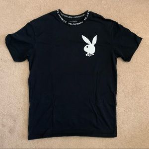 Playboy Collared Black T-Shirt